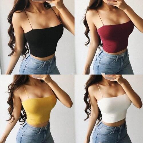 2021 Fashion Womens Summer Tanks Tops Sleeveless Cotton Bustier Unpadded Bandeau Bra Vest Crop Top Seamless Tees