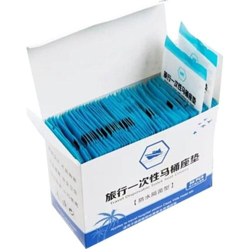 50 Pieces/Bag Of Disposable Toilet Seat Cushion Toilet Paper Pad Outdoor Travel Camping Toilet Tool Bathroom Accessories