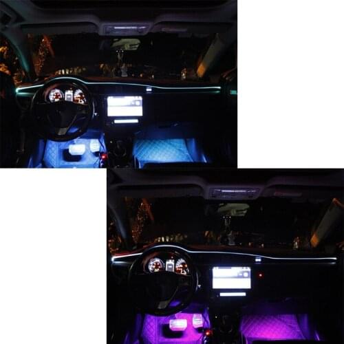 50LC RGB LED Strip Light APP Bluetooth Control for Car Interior Atmosphere Light Lamp