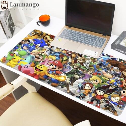 Large Extended Mousepad video game 900mmX400mm gaming Mouse Pad Gamer Mousepad Desk Mat Accept Design Mario Funny Cartoon