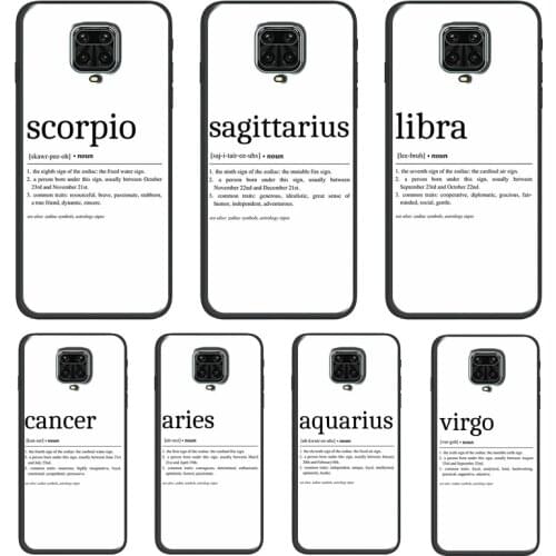 ZODIAC SIGNS HOROSCOPE ASTRONOMY SYMBOLS For Xiaomi Redmi 9 9A 9C 9T K40 Funda For Redmi Note 10 Pro 8T 9S Note 9 8 7 Pro Case
