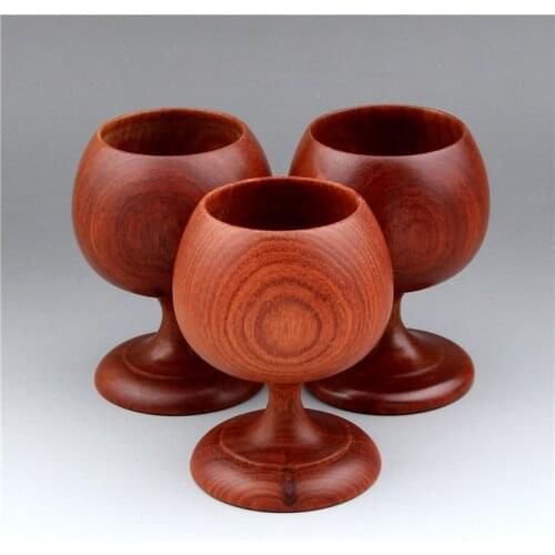 Myanmar rosewood red wine glass large fruit red sandalwood mahogany ancient wooden rack ornaments creative gifts wood crafts