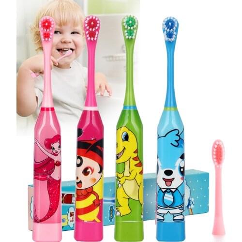 Cartoon Pattern Children Electric sonic Toothbrush Double-sided Tooth Brush Heads Electric Teeth Brush Or Replacement Brush Head