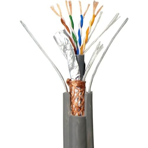 Elevator Shielded Cable cat5e for Ethernet with Steel Wire Flat Elevator Traveling Network Monitoring Electrical Wire