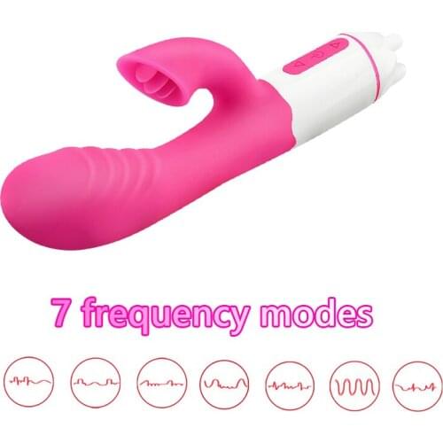 G Spot Dildo Rabbit Vibrator Dual Vibration Silicone Waterproof Female Vagina Clitoris Massager Sex Toys For Woman