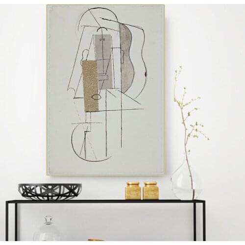 Citon Pablo Picasso《Head(Spring 1913)》Canvas Oil Painting Artwork Poster Picture Modern Wall Decor Home Living room Decoration