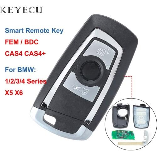 Keyecu 3 Buttons PCF7953 Chip Smart Remote Car Key Fob 315MHz/433MHz/868MHz for BMW FEM BDC CAS4 CAS4+ 2011-2017