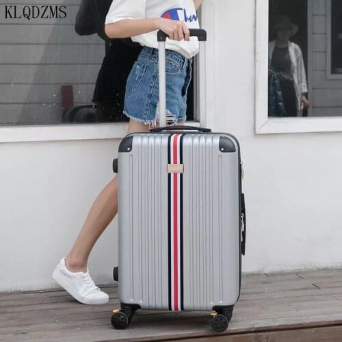 KLQDZMS 20/24inch new fashion ABS rolling luggage spinner brand men women business suitcase wheels carry ons travel bags
