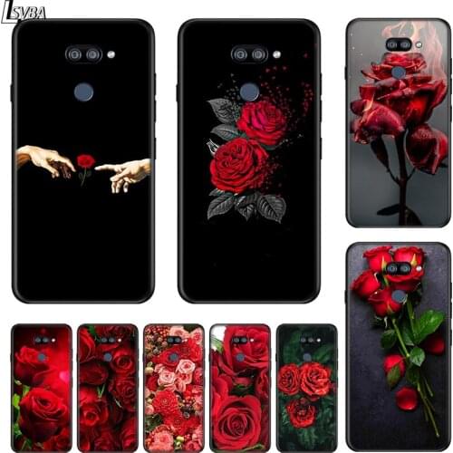 Beautiful Red Roses For LG K22 K71 K61 K51S K41S K30 K20 2019 Q60 V60 V50 V40 V35 V30 G8 G8S G8X ThinQ Phone Case