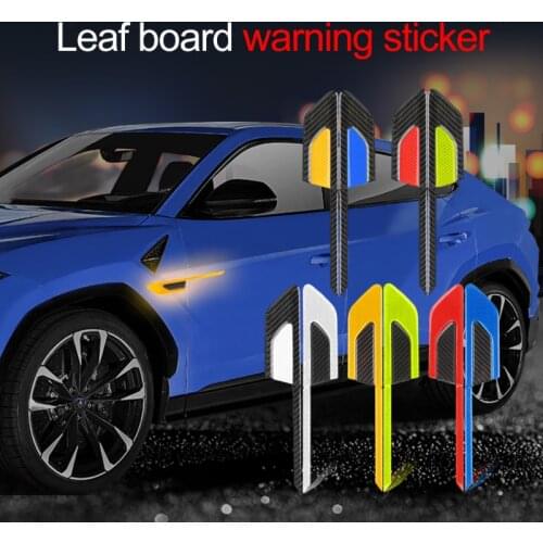 Fender Reflective Sticker Anti-collision Warning Side Standard Modified Car Sticker Reflective Real Carbon Fiber Sticer