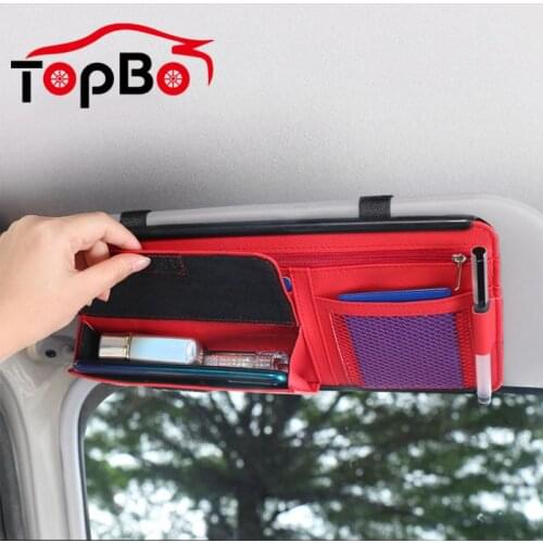 Summe Car Sun Visor Card Bill Pen Business Holder CD DVD Organizer Cash Storage Sunglasses Clip Tidying Car Interior Accessories