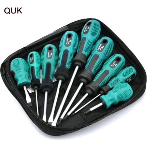 QUK Magnetic Screwdriver Set Precision Torx Bit Screw Driver Insulated Handle Screwdrivers Multitool Home Repair Hand Tools Kit