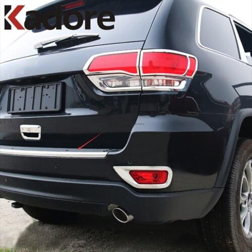 Car Rear Trunk Bumper Cover Trim For Jeep Grand Cherokee 2012 Stainless Steel Tailgate Door Sill Protector Guard Accessories