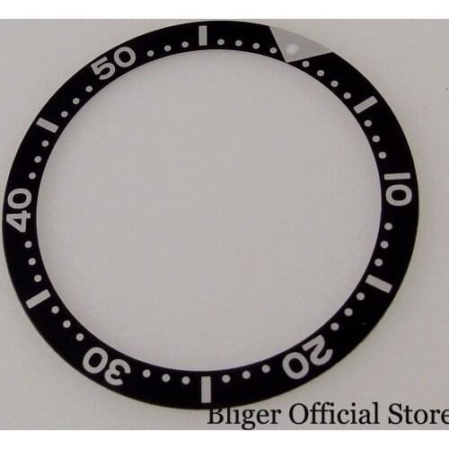 New 39mm Alloy Blue/Black Watch Bezel Ring Insert with Luminous Dot fit 45mm Case