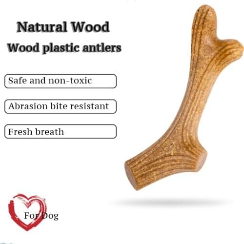 Natural Pine Wood Durable Soft Dog Chew Toy Pet Dog Teeth Cleaning Toy Aggressive Chewers Food Toothbrush Dental Care