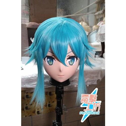 RAIGEKI MAKS 44) Resin 3/4 Head Female/Girl Kigurumi Anime Cosplay Masks Crossdress Japan Role Lolita Crossdresser DOLL BJD Cos