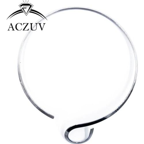 Rhodium Plated 50pcs Bending Ends 4.5mm Wire 13cm Metal Collar Circle Choker Necklace Findings Accessories CNW018
