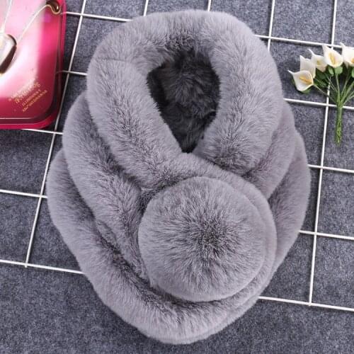 Luxury Winter Faux Fur Collar Women Scarf Warm Hairy Soft Shawl Hood Fur Decor For Jackets Female Fur Scarves