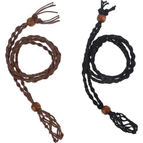 Necklace Cord Empty Stone Holder Raw Stone Replacement Net Bag Adjustable Length DIY Necklace Jewelry Making Accessories R2LE