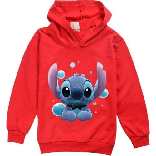 NEW Sweatshirt Stitch Little Monster Angel Cartoon Print Hoodie Pullover Couples Unisex Chirldren Sweatshirt Pocket Tops 9 Color