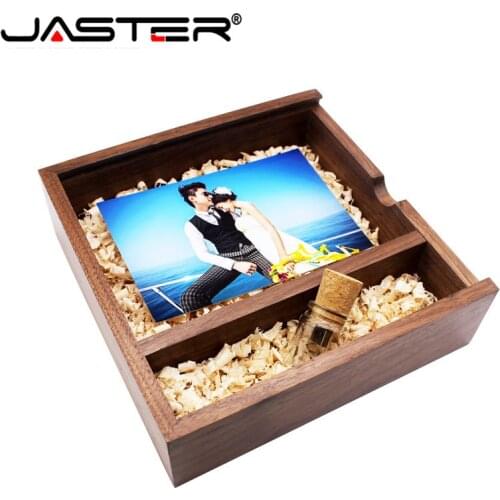 JASTER customer LOGO Maple Photo Unique Album usb+box usb flash drive Pendrive 8GB 16GB 32GB Photography gift 1 free LOGO
