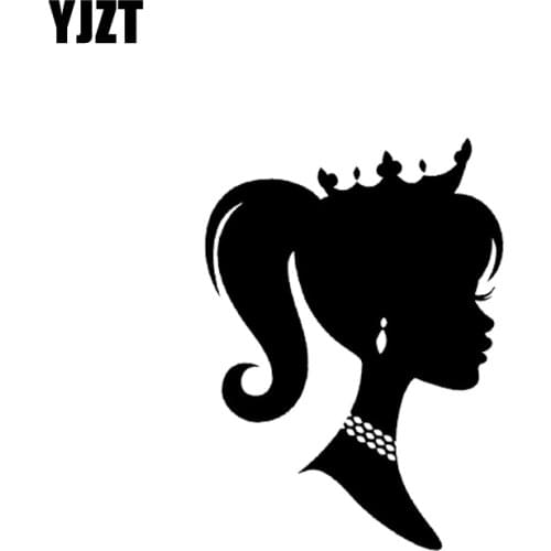 YJZT 9.6*13.3CM Sexy Girl Royal Elegant Cool Design Black/Silver Zero Defect Vinyl Car Sticker Decal C20-0676