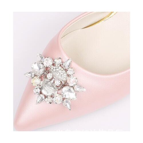 Vintage Zinc Alloy Shinning Rhinestone Skull/Fox Shoes Decoration Shoes Accessories