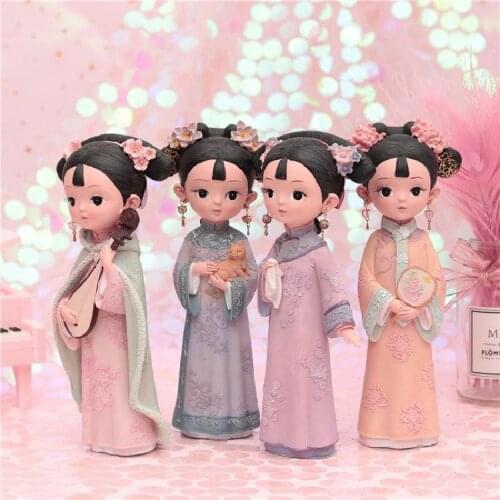 I'm Ge Ge Series Style Girls. I Decorate Retro Decorations To Give Girls Birthday Gifts Resin Process Tabletop Ornaments