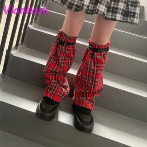 Goth Harajuku Womens Leg Warmers Y2k Medium Tube Hot Girl Style Thin Foot Cover 2021 New Cool Fashion Punk Campus Streetwear