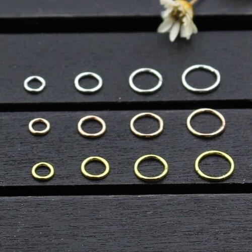 10pcs/lot 100% 925 Sterling Silver Close Jump Rings 4mm 5mm 6mm 7mm Round Ring Connectors DIY Women Jewelry Making Accessories