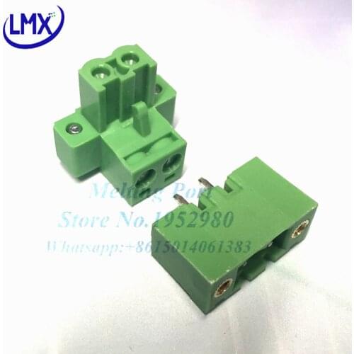20Set 5.08MM Pitch PCB Pluggable Terminal Block Connector 11P 12P Straight Pin KF2EDGKM With Flange Ears Green