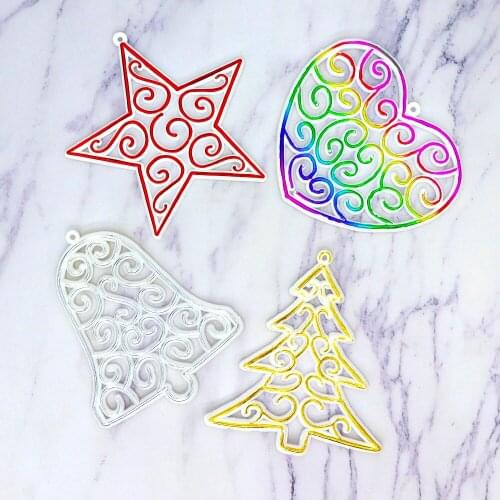 5Pcs Christmas tree pendant decoration color flashing Christmas tree pendant family pendant decoration children toy navida 2021