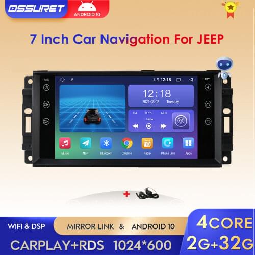 2GB 1 Din Car DVD Multimedia Player For Jeep Grand Cherokee Chrysler 300C Dodge Ram Compass Patriot Sebring GPS Navigation Radio