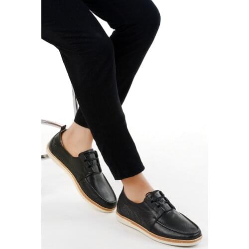 Ayakland 017 Leather Casual Male Gel Heel Shoes