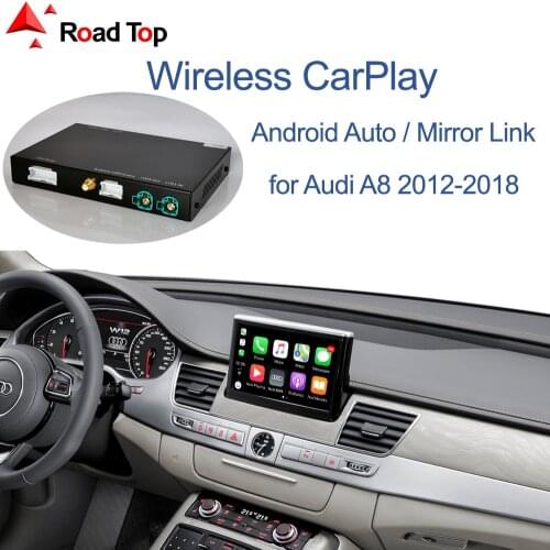 Wireless Apple CarPlay Android Auto Interface for Audi A8 2012-2018, with Mirror Link AirPlay Car Play Functions