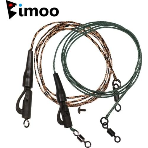 Bimoo 1piece Readymade Carp Fishing Chod Rig Terminal Tackle Set For Carp Fishing Safety Clip Helicopter Swivel Link Leader