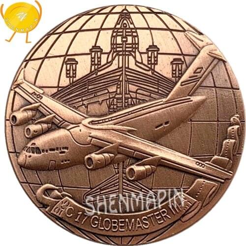 Boeing C-17 Globemaster III Commemorative Coin Global Overlord Strategic Tactical Transport Aircraft Honor Coins Collectibles