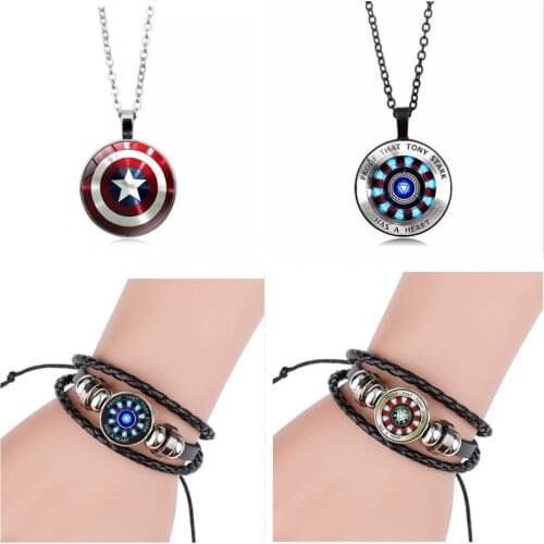 Newest Design Marvel The Avengers 4 Endgame Tony Iron Man Heart Keychain Printed Glass Gem Key Ring Man Boys Birthday Gift