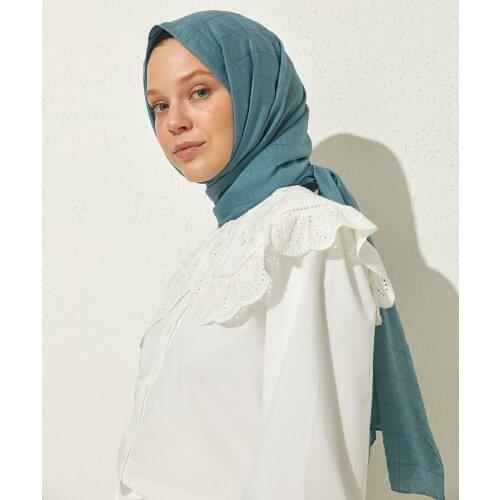 Salland Silk Mint Shawl Comfortable Scarfe Product Fashion Flexible and Breathable Comfy Fabric Quality Robust Original Does Easy Use Quality Shawl Stylish Designs Casual Italian Stitched Patterned Hijab YokŞal19