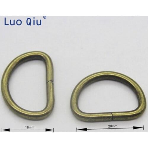 D ring Shaped buckle Sewing Accessories DIY Webbing connect buckles Hand-made materials 100pcs/lot 20mm Bronze