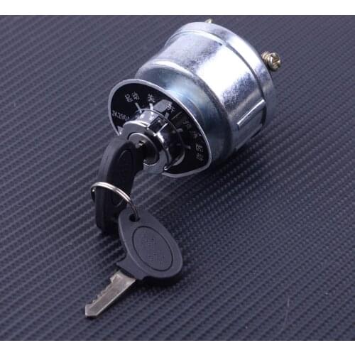 DWCX Car Preheat Start Switch Vehicle Ignition Lock With 4 Wiring Points & 2 Keys Kit JK290A