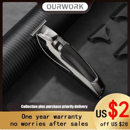 Electric Hair Clipper Retro Full Metal Professional Razor Oil Head Stylist Special Powerful Power Lithium Battery Life