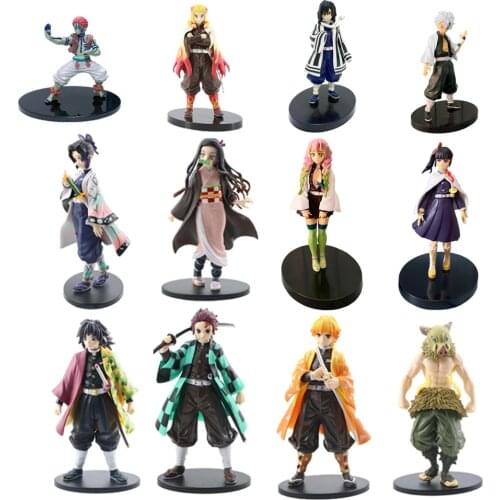 Anime figure Demon Slayer Figure Kamado Tanjirou Nezuko Action Figures PVC Model Toys Zenitsu Figurine Inosuke Kimetsu No Yaiba