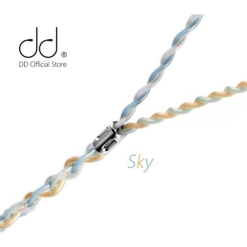 DD ddHiFi BC120B (Sky) Air Series Earphone Cable, 2.5/3.5/4.4mm Plug, MMCX/0.78 2Pin Connector HiFi Upgrade Headphone Cable