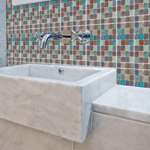 Creative new products mosaic art wall stickers waterproof PVC self-adhesive wallpaper kitchen oil-proof stickers