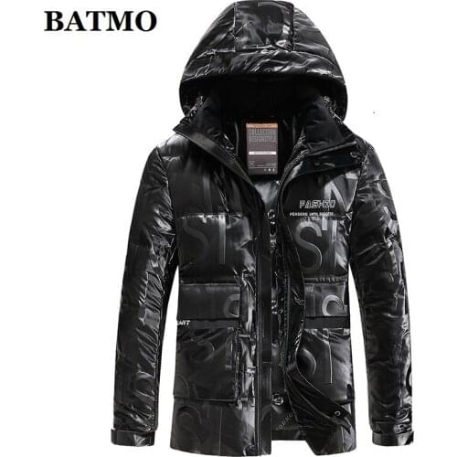 BATMO 2020 new arrival winter 90% white duck down hooded jackets men,waterproof warm thicked parkas coat,8805