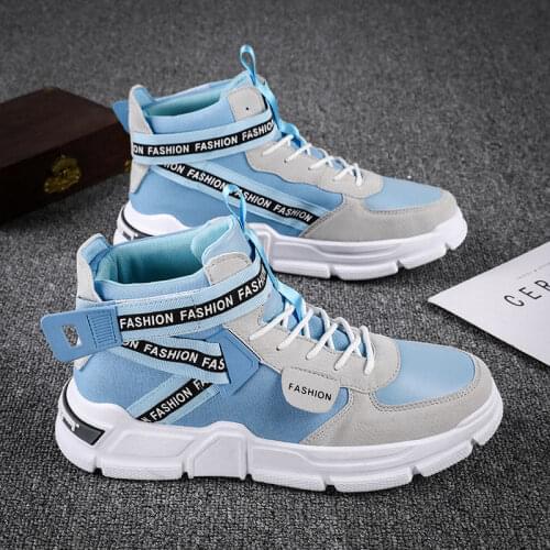 2020 New Men Skateboarding Shoes High Top Cool Light Weight Sneakers Outdoor Athletic Shoes Man Breathable High Quality Shoes