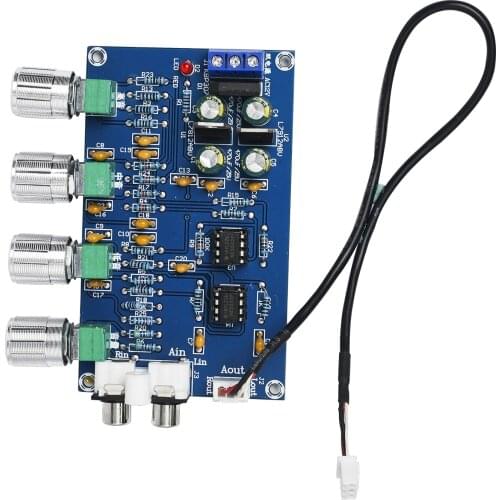 New NE5532 Stereo Pre-amp Preamplifier Tone Board Audio 4 Channels Amplifier Module 4CH CH Control Circuit Telephone Preamp