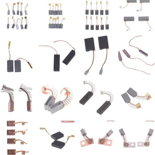 New 2/4/10Pcs Power Tool Carbon Brushes Electric Hammer Angle Grinder Graphite Brush Replacement For Motors Dremel Rotary Tool