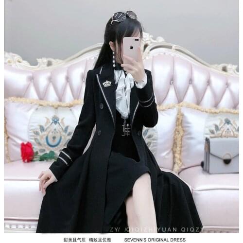 2021 New Spring Autumn Women Windbreaker Long Slim Coat Trench Black